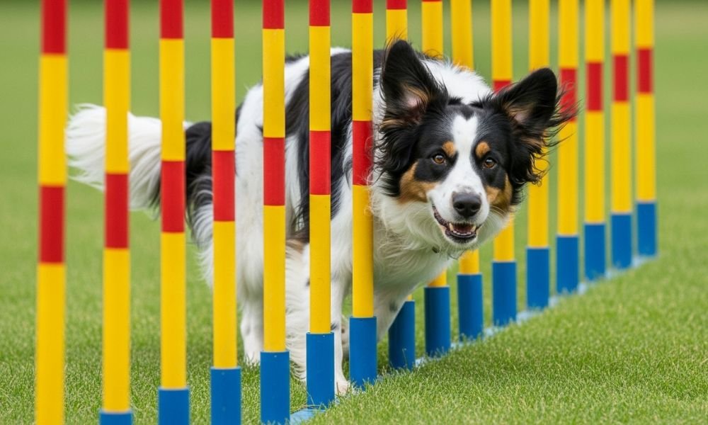 (21) Agility Canino: Un Genial Deporte, Diversión y Vínculo Inquebrantable 5 Agility Canino postes