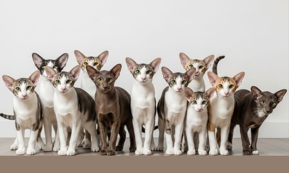 (10) El Oriental Shorthair: Cautivador personalidad y color en un solo gato 5 Gato Oriental Shorthair arcoiris
