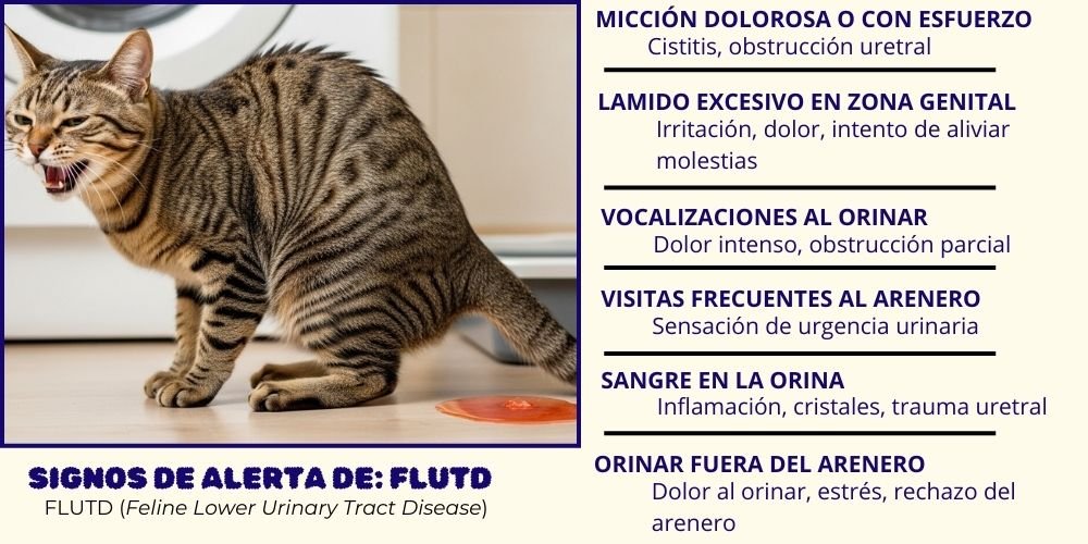 signos de alerta del flutd y la Hidratación en los Gatos