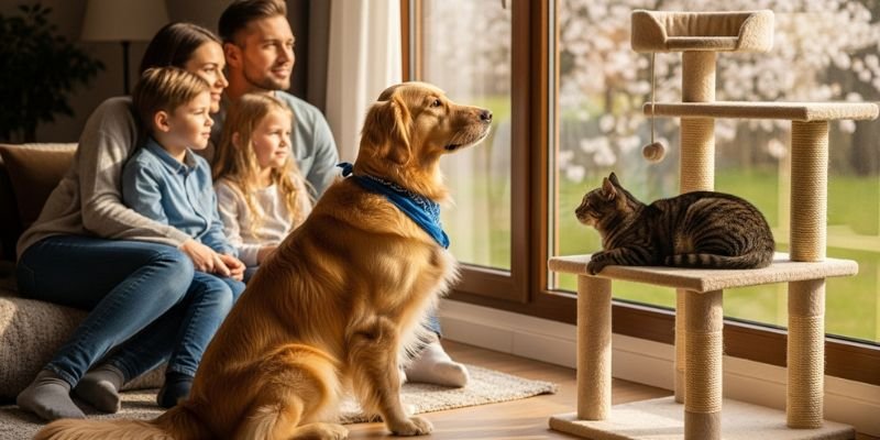 Convivencia humano-animal parte de la familia