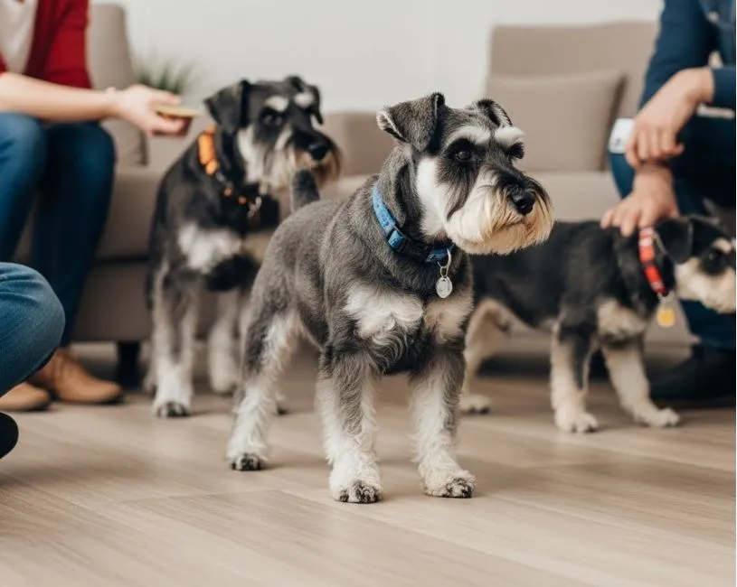 (36) Schnauzer Miniatura reconocido como guardián y compañero familiar 5 Schnauzer Miniatura en familia
