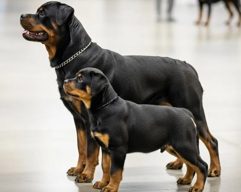 (35) El Perro Rottweiler: Un Guardián Majestuoso y Leal 3 Perro Rottweiler y su cachorro