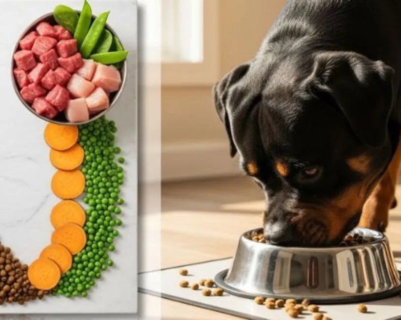 (35) El Perro Rottweiler: Un Guardián Majestuoso y Leal 6 Perro Rottweiler comiendo
