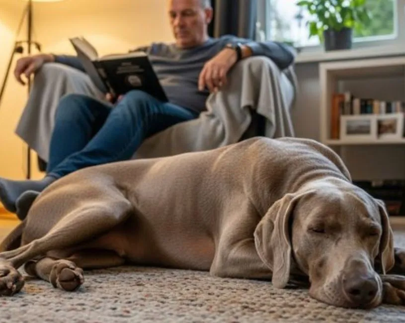 El perro weimaraner (Braco de Weimar) 