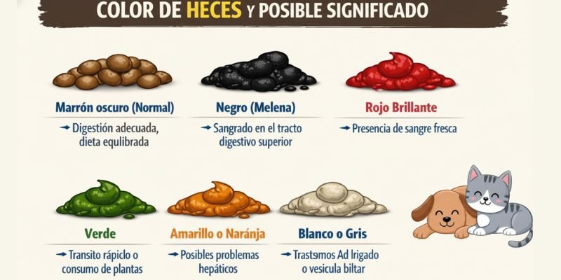 color de heces en Perros