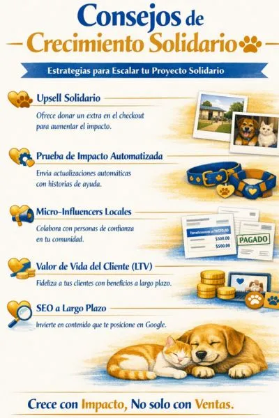 (54) Tienda online solidaria con productos cuyos beneficios apoyen refugios. 6 consejos de crecimiento