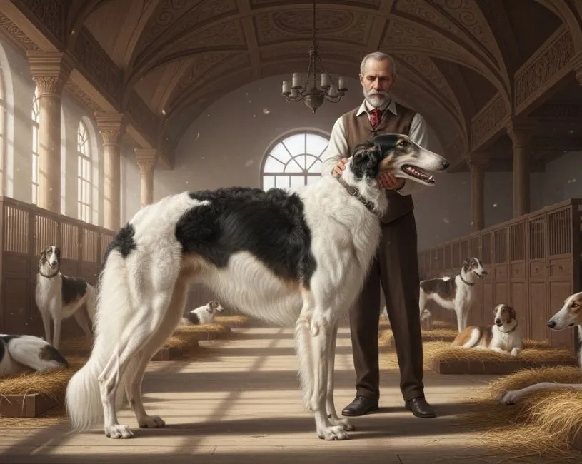 Perro Borzoi Ruso y su creador