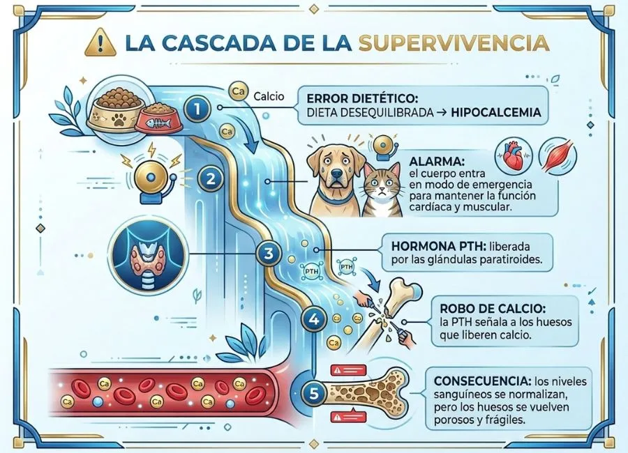 (56) Hiperparatiroidismo nutricional secundario – Dietas caseras sin suficiente calcio/fósforo 2 Hiperparatiroidismo