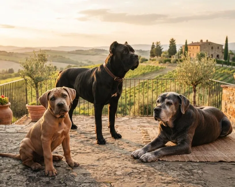 Mastín Italiano (Cane corso) y la edad