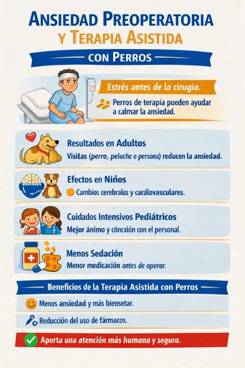 Perros de asistencia y terapia y la ansiedad preoperatoria