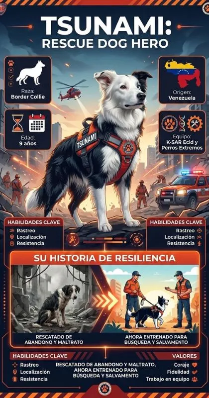 (66) Tsunami el Perro Rescatista: el perro que corrió sin descanso entre los escombros de Venezuela 2 Tsunami el Perro Rescatista