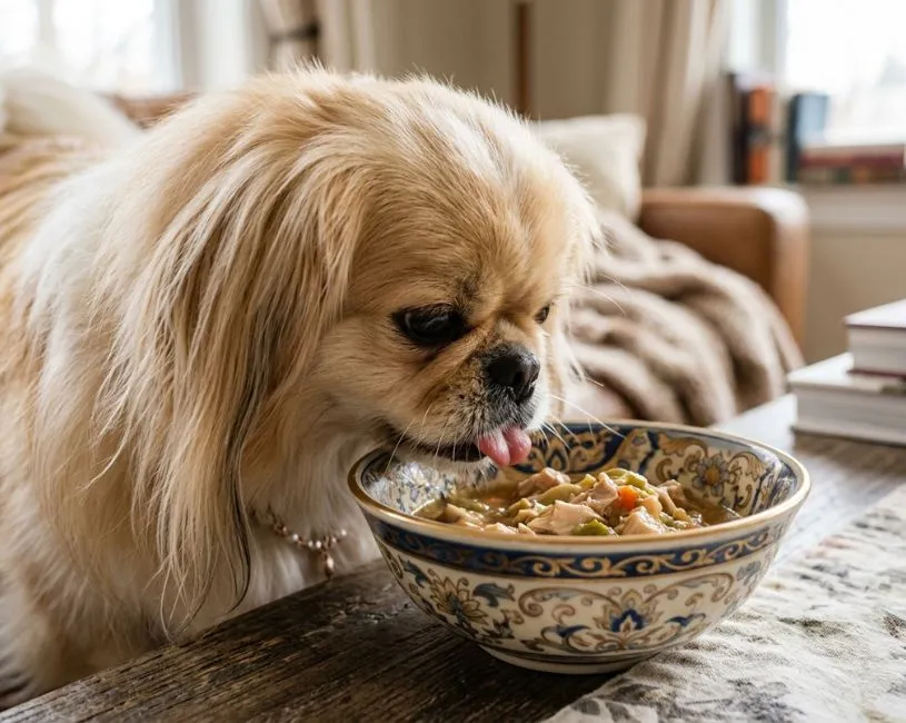 alimentación de la raza canina Pekinés