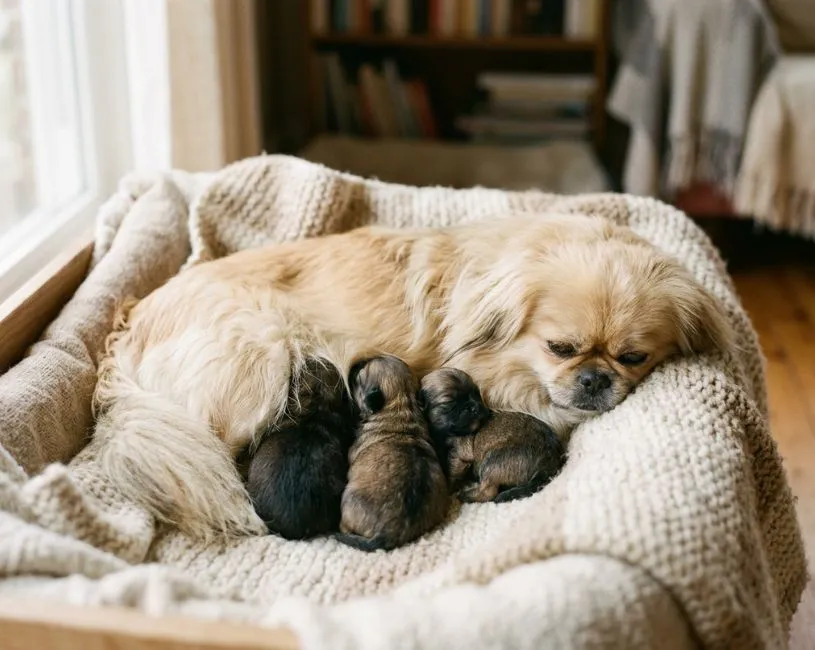 vida reproductiva responsable de la raza canina Pekinés