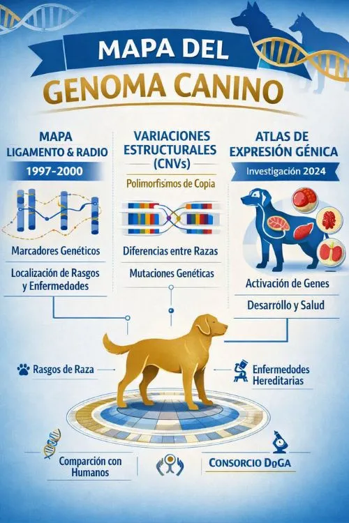 (75) Avances en nutrigenómica en perros: cómo los genes influyen en la respuesta a la dieta. 5 Mapa del genoma canino