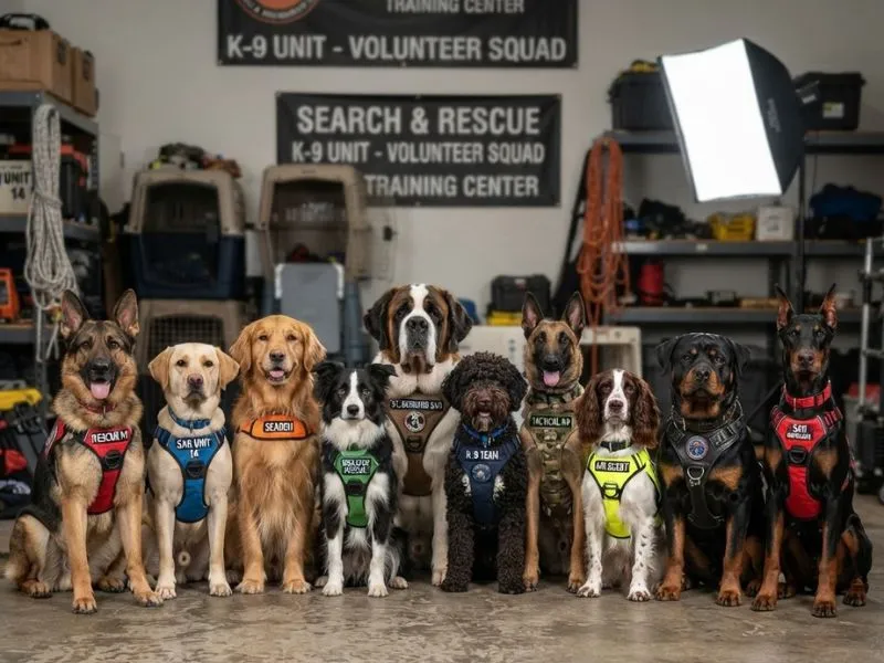 (04) Perros de Búsqueda y Rescate en su asombrosa y genial Labor 6 las mejores razas para ser perros de búsqueda y rescate
