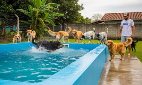 ¿Qué es una Guardería para Mascotas? ¡El Club de Diversión para Peluditos! 5 piscina para mascotas