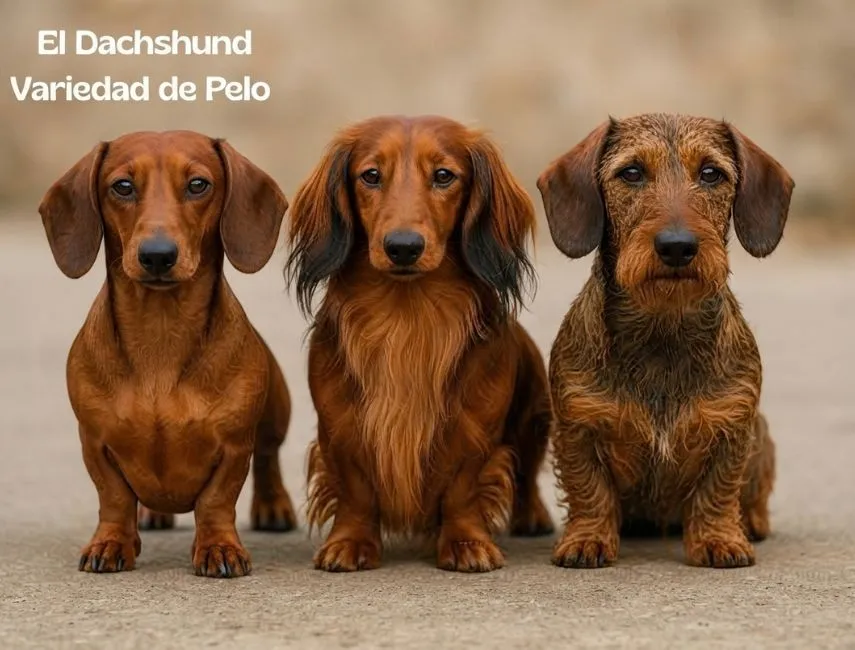 El Dachshund (4) Existen nueve variedades reconocidas por la FCI (3 tamaños × 3 pelajes).