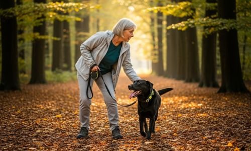 Max el Labrador Héroe que Cuidó a su Dueña con Demencia: Una Historia Real de Amor y Lealtad 4 confiando con un labrador héroe