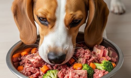 (11) La Raza de Perros Beagle: Todo Sobre Este Hermoso Can 13 Raza de Perros Beagle comiendo barf