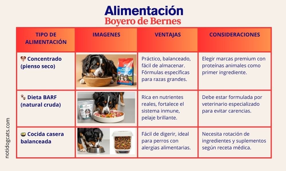 Alimentación Boyero de Berna 