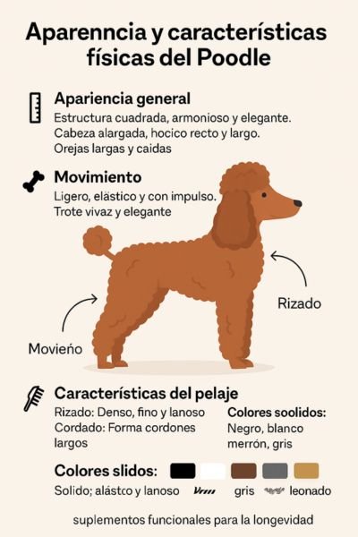 (10) El Poodle (caniche). Todo Sobre Esta raza versátil e inteligente 5 Poodle (Caniche) : apariencia