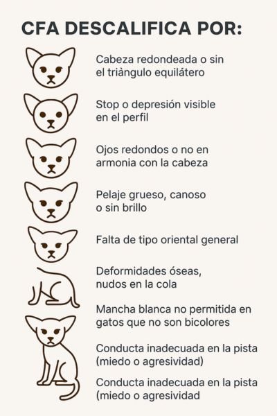 (10) El Oriental Shorthair: Cautivador personalidad y color en un solo gato 7 Gato Oriental Shorthair descalificación según CFA