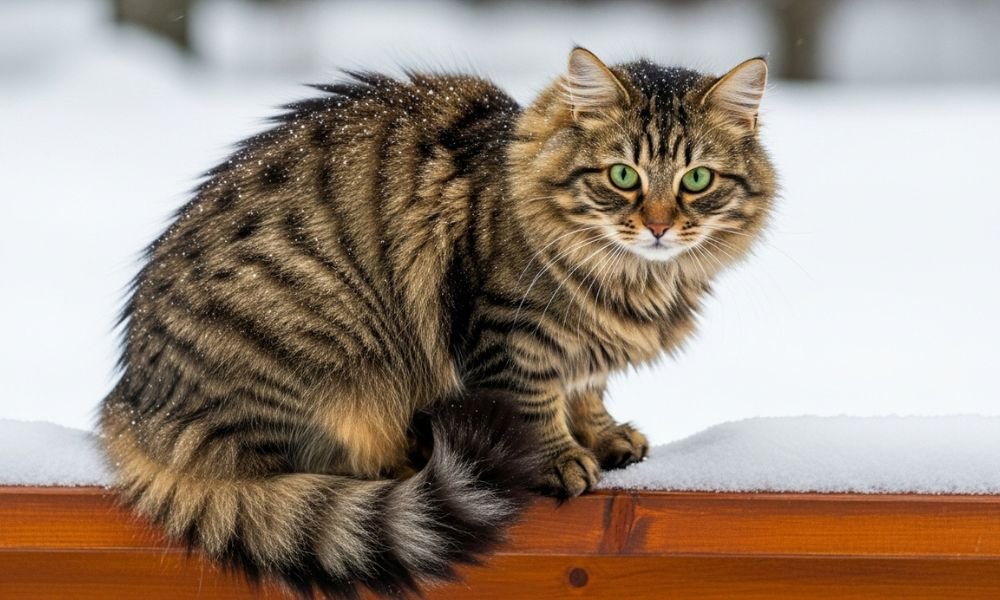 (11) Gato siberiano - Hermoso Felino de los Bosques Rusos 4 GATO SIBERIANO EN LA NIEVE
