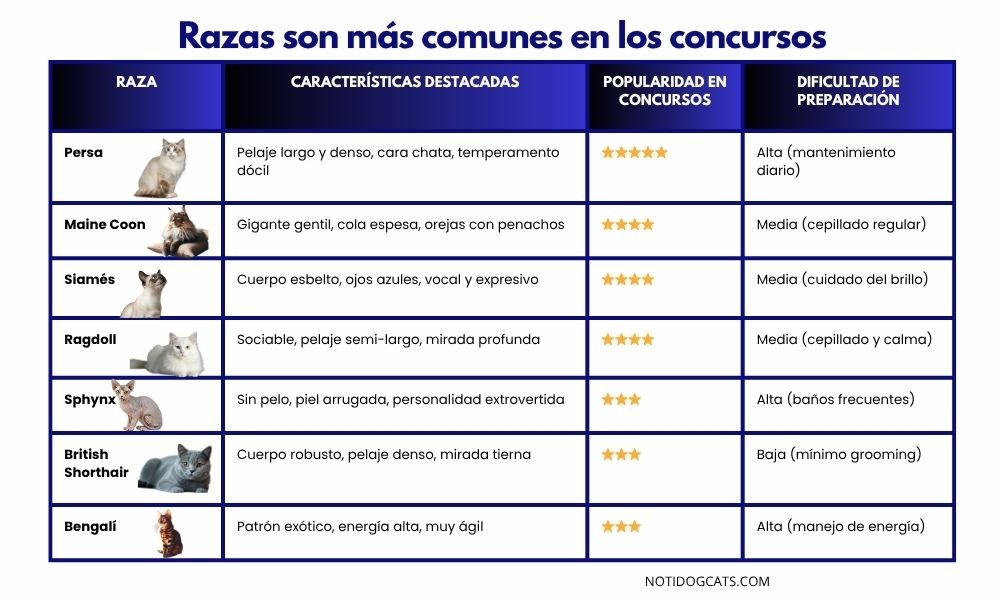 FASCINANTE "Concurso de Belleza Felina" mas 50 razas participantes 6 El Concurso de Belleza Felina razas mas comunes