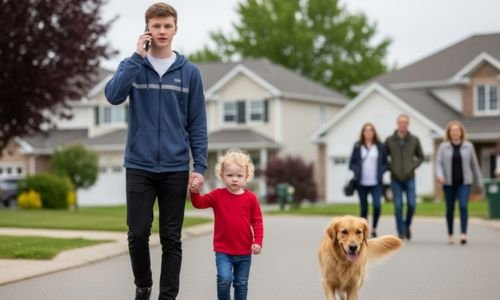 (9) Zoie la Golden Retriever que alertó sobre un niño extraviado 5 zoie la golden retriever llamando 911