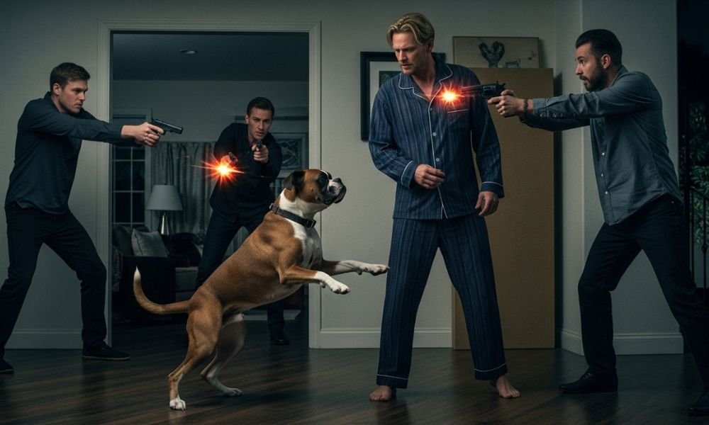 Aslan, el boxer mestizo defendiendo a su hogar