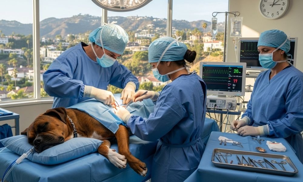 operando a Aslan, el boxer mestizo