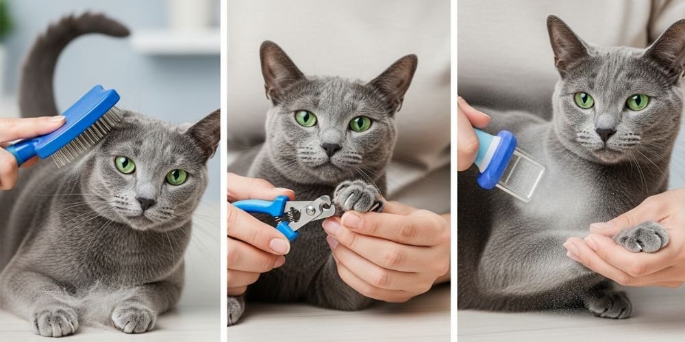 cuidados del Gato Azul Ruso