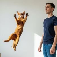 (18) El Gato Abisinio. Inteligente y Elegancia genética en cada pelo 15 salto de Gato Abisinio