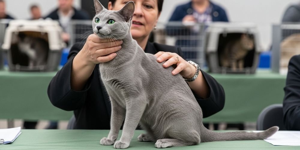 Gato Azul Ruso en exhibiciones