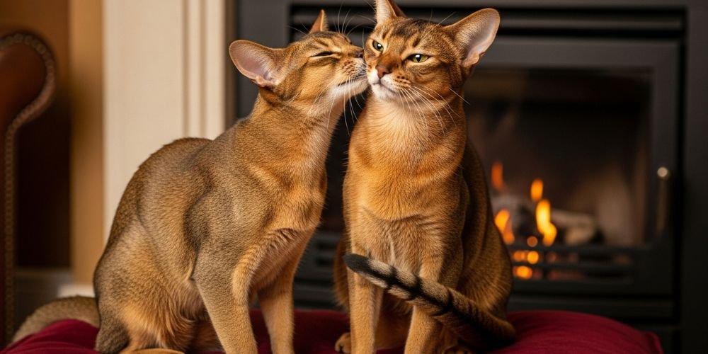 (18) El Gato Abisinio. Inteligente y Elegancia genética en cada pelo 9 una pareja de Gatos Abisinios