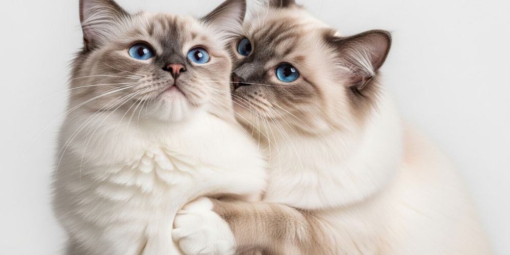 pareja de El Gato Sagrado de Birmania