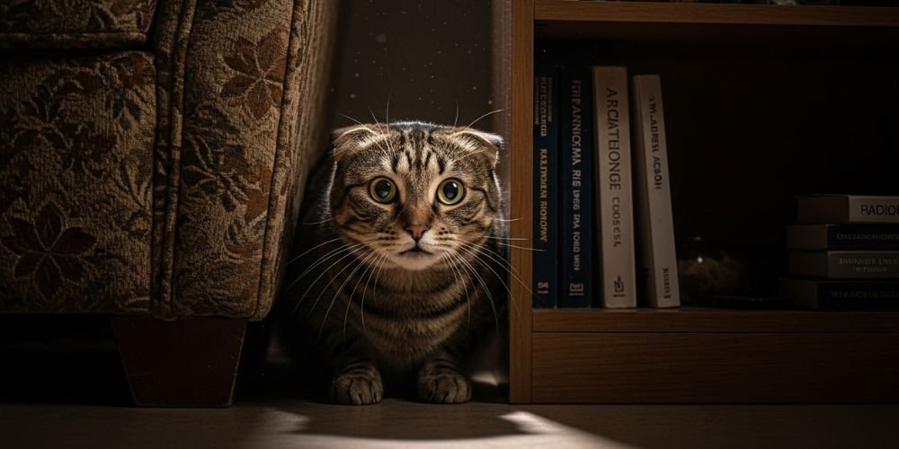 el peludo adoptado temeroso