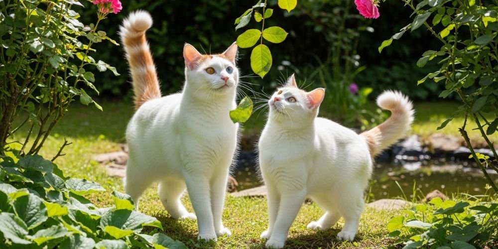 pareja de  Gato Turkish Van
