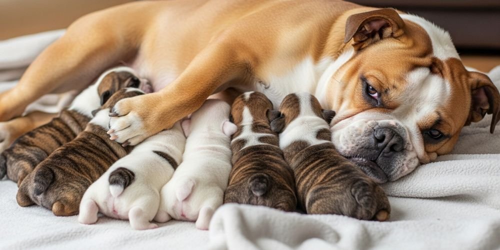 cria de la  Bulldog Inglés