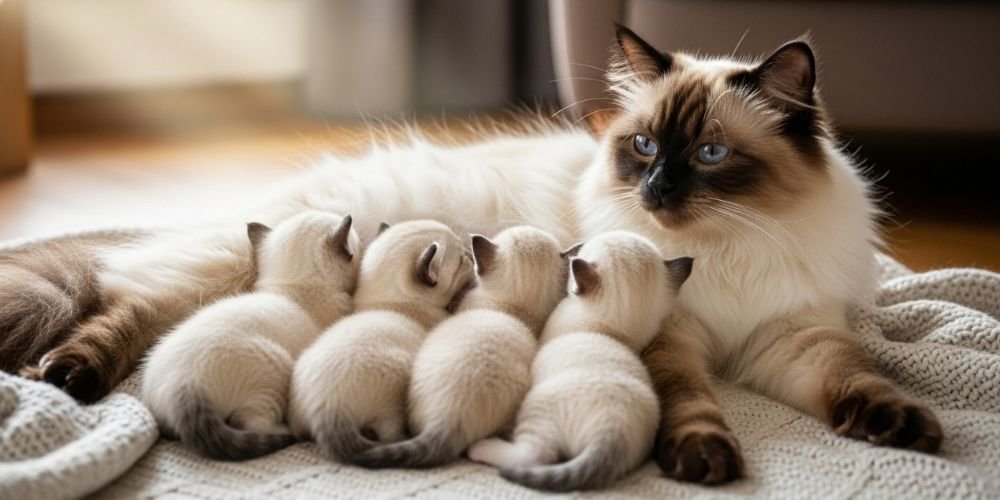 madre del gato himalayo