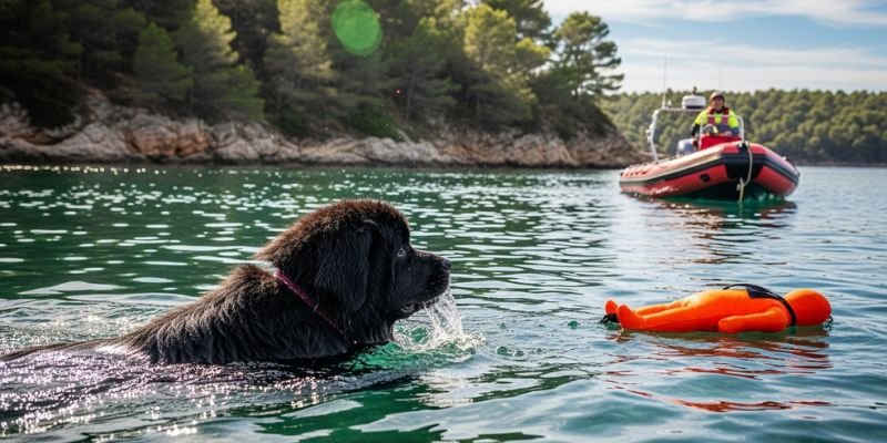 entrenamiento del perro terranova
