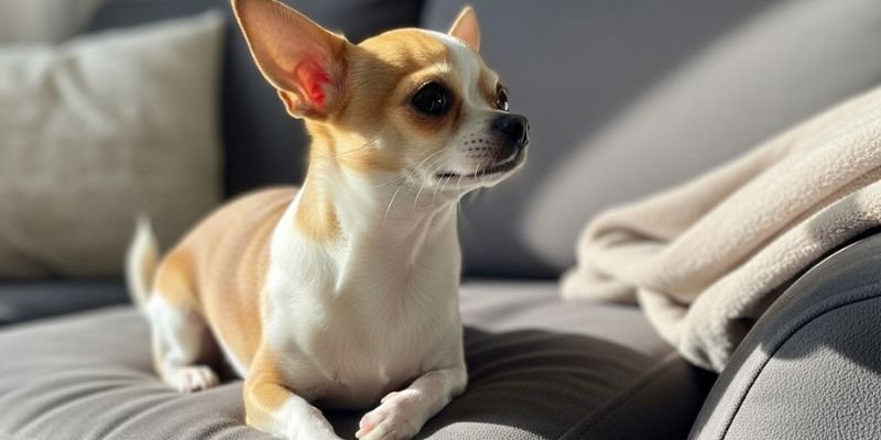 perro chihuahua en alerta