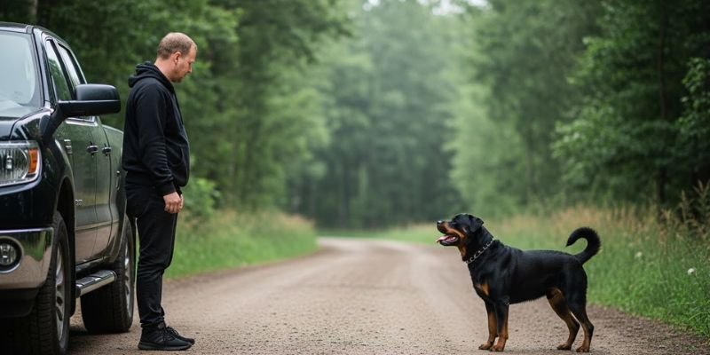 Buddy el Rottweiler encuentra la ayuda