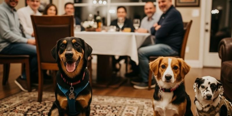 Reunión social con mascotas