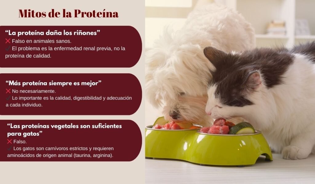 mitos sobre la Proteína en perros y gatos