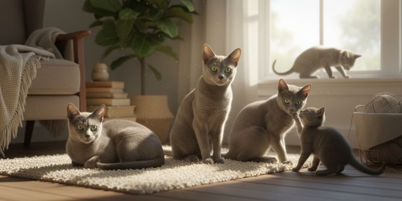 (39) El Gato Korat: Todo sobre Increíble "el gato de la suerte" 7 Vida reproductiva del Gato Korat