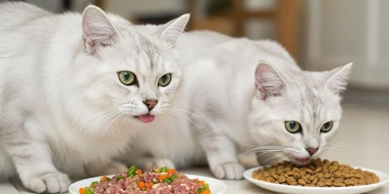 (40) Gato Burmilla: El Fascinante Mundo de este Felino Plateado 6 Gato Burmilla comiendo