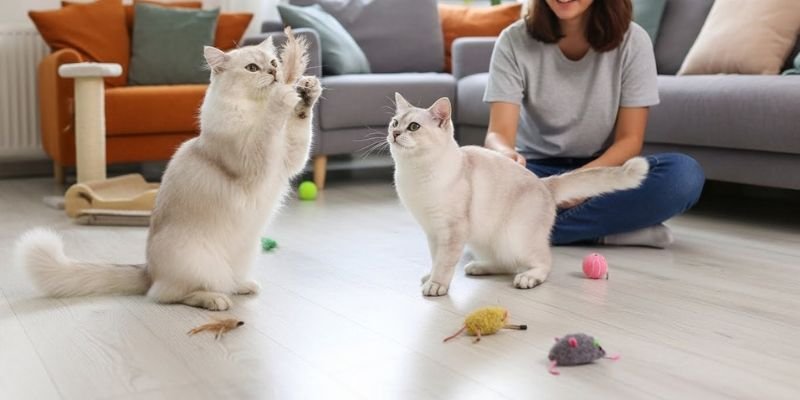 (40) Gato Burmilla: El Fascinante Mundo de este Felino Plateado 5 Gato Burmilla entrenamientto