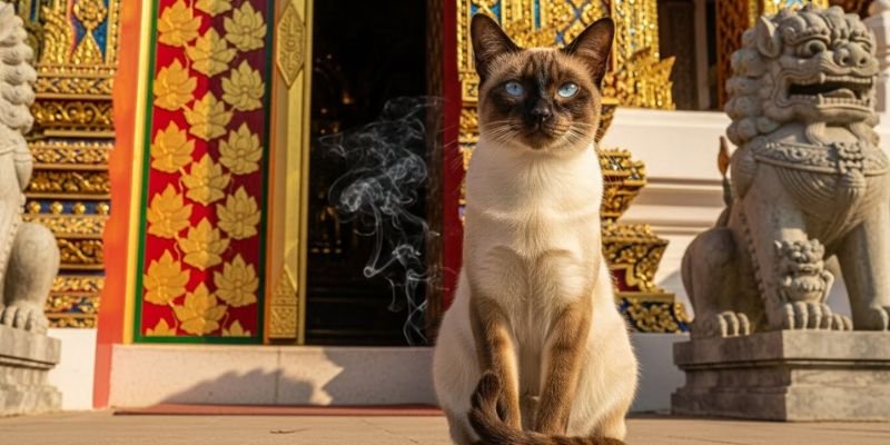 gato Siamés Thai tradicional  sagrado de siam