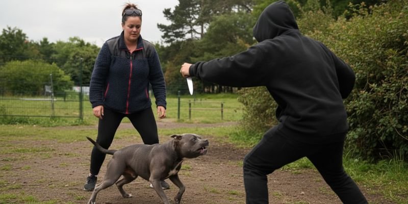 (45) Billy el Staffie Valiente que salvó a su dueña de un ladrón 2 Billy el Staffie Valiente